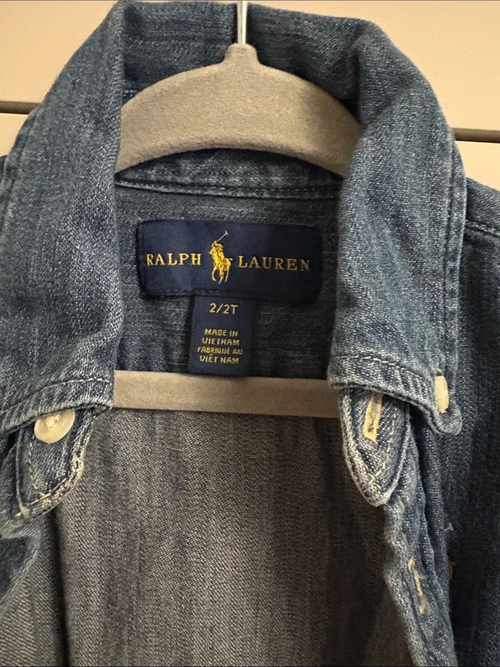 Ralph Lauren Belted Cotton Indigo Denim Shirtdress $70